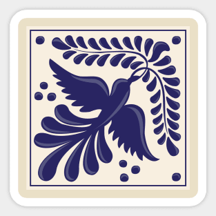 Flying Dove Talavera Tile by Akbaly Sticker